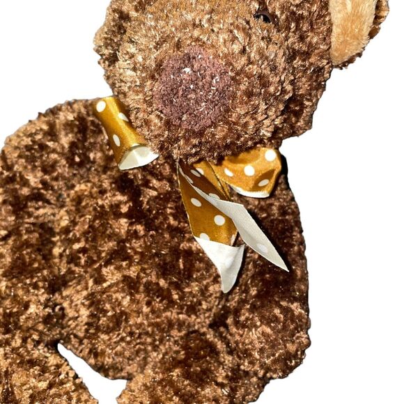 Mary Meyer Plush Teddy Bear Putty Stuffed Animal Nursery Ribbon Polka Dot 10" - Picture 5 of 14